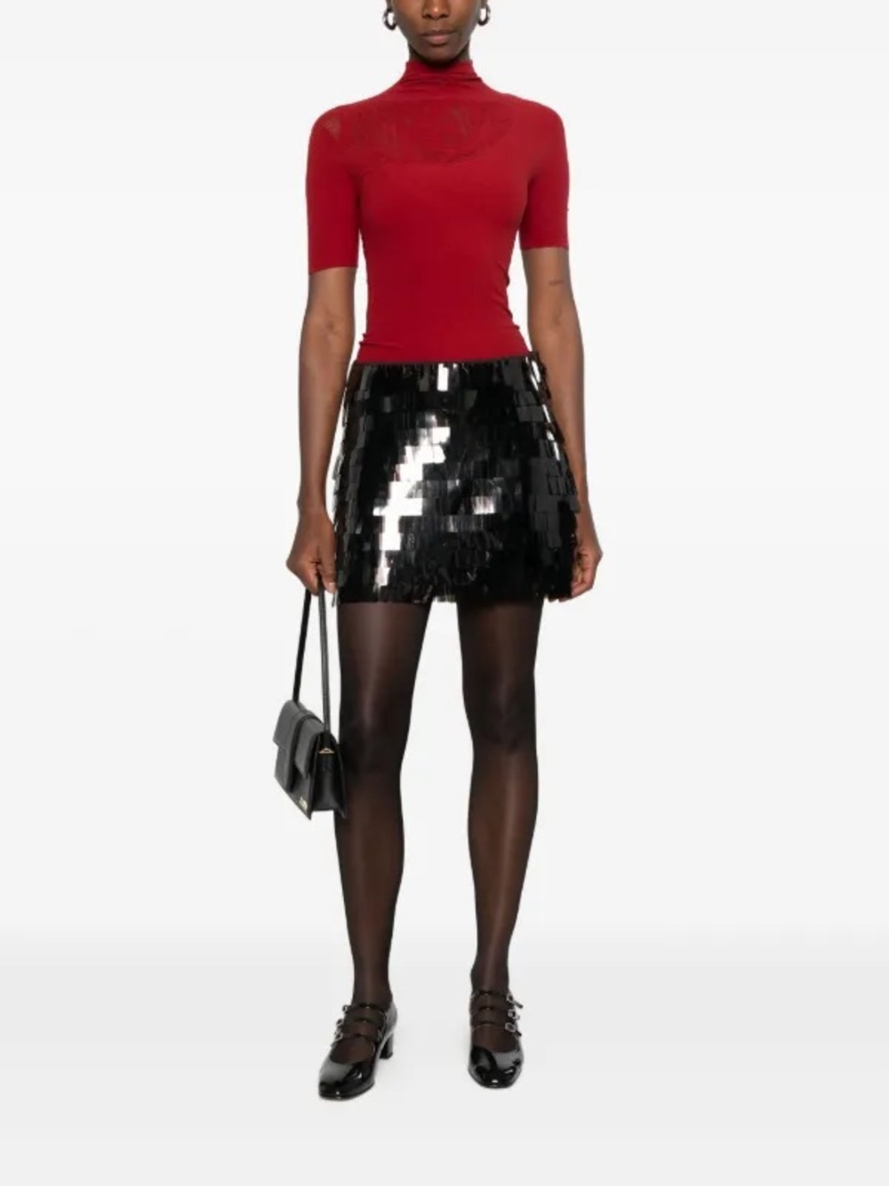 Staud large sequin Brian mini skirt size 10 - Picture 2 of 16